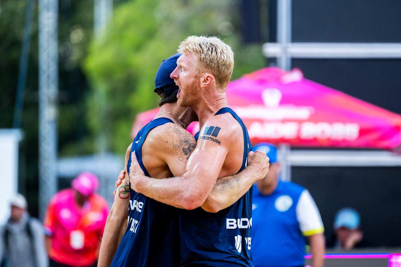 Chase Budinger-Miles Evans-beach volleyball world championships